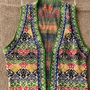Missoni Multicolor Knit Top with Green and Pink